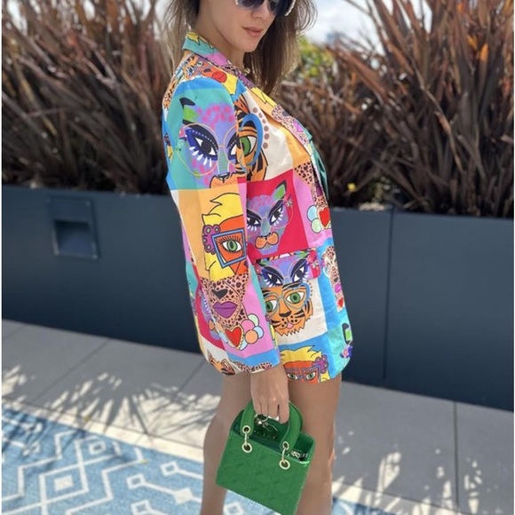 28 Fabulous Chic Printed Designer Style Blazer - Picture 6 of 6